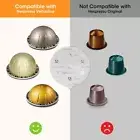 120Pcs Aluminum Foil Seals Lid for Reusable Nespresso Pods Vertuo Compatib
