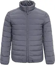 [Generic] Men Winter Puffer Jacket Packable Waterproof Warm Coat Lightweight Bubble Men Insulated Puffy Coats