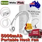Mini Neck Fan Bladeless Hanging Air Cooler USB Rechargeable Portable Personal AN
