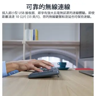 Logitech 羅技 MK235 無線鍵盤滑鼠組【一年保固】數字 功能鍵 傾斜支架 中英文印刷 光學追蹤｜iStyle