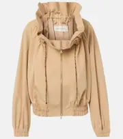 [Dries Van Noten] Dries Van Noten Cotton poplin bomber jacket AU 16 beige