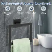 Square Hand Towel Ring Stainless Steel Towel Holder Wall Mounted Hand StlfC