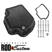 GM Turbo 400 Alloy Transmission Oil Pan Black + Bolts Chev T400
