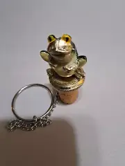 "Frog" collectable Solid Pewter 1987 Bottle Stopper crafted heirloom