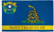 "DON'T TREAD ON ME GADSDEN NEVADA" flag 3x5 ft polyester banner sign NV Military