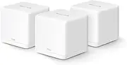 Mercusys AX1500 Whole Home Mesh Wi-Fi 6 System, Dual-Band, 1500 Mbps, Seamless Roaming, One Unified Network, Full Gigabit Ports, Easy App Manage, Guest Network, Parental Controls (Halo H60X(3-pack))