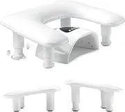 Arm Rest for Nails Tech, U Shaped Manicure Arm Rest Height-Adjustable, PU Leather Hand Rest for Nails Tech, Professional Salon Manicure Arm Rest Cushion Quick Installation Diy Manicure