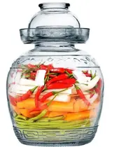 Chinese Glass Fermenting Jar Pickles Jar for Kimchi Sauerkraut 5 kg