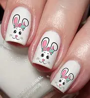 Bunny Rabbit Nail Art Decal Sticker