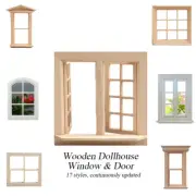 1:12 Dollhouse Window Frame Wood Nude Funiture Decoration Miniature Accessories