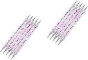 Healeved 2sets Nail Art Tools Double-headed Dotting Pen Rhinestones Picker Manicure Nail Pen for 5pcs*2