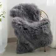 Premium Genuine Sheepskin Area Rug for Bedroom,Real Fluffy Soft Wool Fur