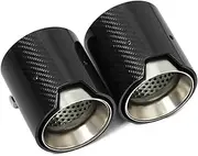 Direct Plug Exhaust Tip Compatible For BMW 4 Series G22 G23 G26 Polished Style Carbon Fibre Exhaust Tips Nozzle TailTip(Matte)