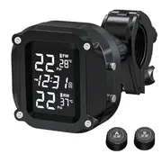 Extractme Tire Pressure Monitoring System Colorful Display Wireless TPMS Motorcycle Solar Charge Tyre Temperature Alarm Sensor Upgraded M5 Normal