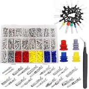 755Pcs Car Electrical Wire Terminal Pins Connector Kit 1/1.5/1.8/2.2/2.8/3.5mm 21Type Connector Pins Terminal Auto