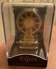 Elgin Mini Ferris Wheel Collectable Clock Gold Tone Never Used