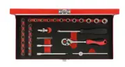 Gedore Red Socket wrench set 1/4 SW4-13mm 32pcs R49004033