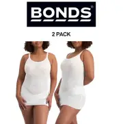 Bonds Womens Comfortable Singlet Vest Ribbing Texture Stretch 2 Pack W5M14W