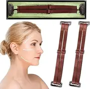 Invisible Face Lift Strap, 4 Pcs Reusable Instant Face Lifting Strap, Adjustable Facelift Bands with Clips Patch, Face Lift Tape for Hidden Wrinkles, Reducer Double Chin
