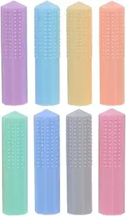 SHINEOFI Pencil Toer Chews Dots 8pcs Boys and Girls Chew Toys Silicone Pencil Caps Chewing Brick Tool for Student Sensory Stimulation
