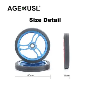 ACEOFFIX 自行車易行輪 Easywheel 腳踏車易行輪 滾輪 80mm易行輪用於Brompton折疊自行車