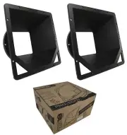 2x DS18 PRO-SDF8 Square 8" Mid Range Speaker Diffuser Horn
