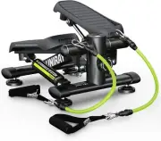 Steppers, Mini Stepper with Resistance Bands, Stair Stepper Cardio Home Exercise