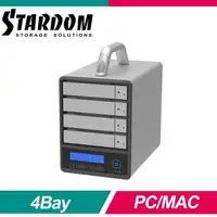 在飛比找PChome24h購物優惠-STARDOM SOHORAID SR4-B31+ USB3