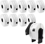 Doruimi 10 Rolls Compatible with Brother DK-11201 DK11201 Label Roll 29mm x 90mm White Standard Address Labels, Compatible with Brother QL-500 550 570 700 710W 720NW 800 810W 820NWB 1050 1110NWB