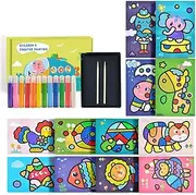 12 Sand Art Pictures, Color Splash Sand Art Pictures Kids, Sand Art Kit Kids' Sand Art Kits Colored Sand Art Kit, DIY Crafts Set for Girls and Boys, 10/12 Bottles Colored Sand (12 colorsAnimal)