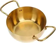 MAGICLULU 16cm Korean Ramen Pot Double Handle Sturdy Heatproof Cooking Pot for Instant Noodles Soups