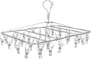 Fayleeko Drying Rack, 52 Clips Stainless Steel Laundry Drying Rack Folding Sock, Underwear, Clothes Hangers for Drying Towels, Bras, Lingerie, Baby Clothes