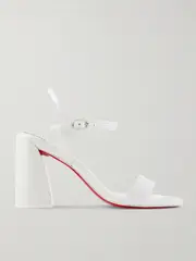 [Christian Louboutin] Christian Louboutin - Miss Jane 85 Pearlescent Leather Sandals - White - IT34 IT 34 White