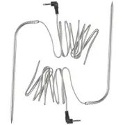 Replacement High-Temperature Meat Probe for Pellet Grills and Pellet Smokers Compatible with Pit Grills, 2Pc Waterproof BBQ Probe silver black
