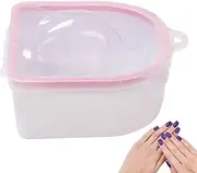Nail Soaking Bowl, Double-Layer Soak Off Acrylic Nail Remover Bowl, Soak Off Gel Polish Dip Powder Remover Manicure Bowl, Tool for Both Hands for Salon Home Nail