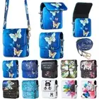 For Samsung Z Flip6 Doraemon Case Paintings Crossbody Bag Wallet Purse Handbag