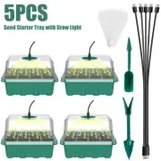 18Pcs Seed Starter Tray Set Seed Starter Kit with Grow Light Mini Seedling[