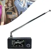 ALINUOYQ SI4732 Portable Radio, 1.9inch 0.5-108mhz IPS Screen Pocket Mini Radio with Telescopic Antenna All Band Radio Receiver HF SW MW VHF Radio