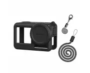 Camera Cases Bags & Covers Dzs Au Protective Silicone Case For Dji Action Camera Accessories_Black