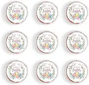 48Pcs Happy Easter Cupcake Toppers Wafer Paper Happy Easter Cake Picks Easter Theme Birthday Party Spring Theme Baby Shower Party Supplies