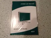 ACER X191W LCD Monitor manual & CD Quick Start Guide User's Manual