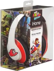iHome - eKids Super Mario Odyssey Co Branded Headphones - Red & White -Brand New