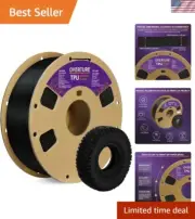 1.75mm TPU Black Filament 1kg with Excellent Layer Adhesion - 95A Shore Hardness