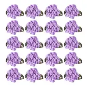 20Pcs 1" Ribbon Flowers Bows Mini Satin Roses Flowers Purple