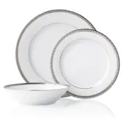 Noritake Charlotta 12 Piece Dinner Setting Platinum - Robins Kitchen