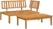 2 Piece Garden Pallet Sofa Set - Solid Wood Acacia Outdoor Furniture for Patio, Deck or Backyard - Durable, Weather-Resistant & Comfortable Seating Solution