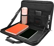 3 in 1 Auto Steering Wheel Desk Computer Bag Backseat Organizer Tray Multifunctional Steering Wheel Eating Tray Car Tablet Foldable Holder Desk for Car Trips Black One Size