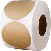 600 PCS Circle Thermal Sticker Labels, 2 Inch Round Thermal Labels, Multi-Purpose Thermal Printer Stickers, Self-Adhesive Circle Direct Thermal Printer Papers for Barcodes Name DIY Logo Design (BW)