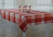 Celebrate Valentine's Day Red & Pink Heart Jacquard 60x102 Oblong Tablecloth NWT