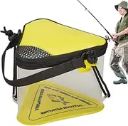 Live Bait Bucket,Folding Live Bait Container with Aeration Hole | Portable Transparent Organizer for Shrimp and Minnow